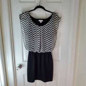 Candie's Black and White Dress Medium